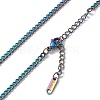 Ion Plating(IP) 304 Stainless Steel Curb Chain Necklace for Men Women NJEW-K245-018B-2