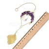 Natural Amethyst Chips & Brass Moon Suncatchers HJEW-JM05018-01-3
