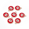 Alloy Enamel Pendants ENAM-G209-03KCG-02-3