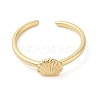 Shell Shape Brass Open Cuff Rings KK-K384-04G-2