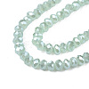 1 Strand Electroplate Imitation Jade Glass Beads Strands X-EGLA-J025-F07-3