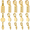 120Pcs 3 Styles Alloy Glue On Flat Pad Pendant Bails FIND-SP0005-11-7