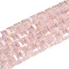 Electroplate Glass Beads Strands EGLA-D018-4x4mm-82-1