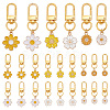 24Pcs 6 Style Alloy Enamel Pendant Decorations HJEW-WR00024-1
