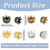 120Pcs 4 Colors Alloy Rhinestone Settings FIND-PA0001-55-2