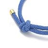 Adjustable Nylon Round Milan Cord Slider Bracelet Making FB-H001-01G-3
