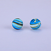 Printed Round Silicone Focal Beads SI-JX0056A-185-1