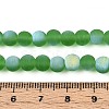Frosted Transparent Glass Beads Strands GLAA-T032-T6mm-MBB07-4