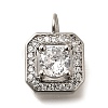 Brass Micro Pave Cubic Zirconia Pendants KK-U055-01P-01-1