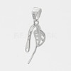 Trendy Rhodium Plated 925 Sterling Silver Pinch Bails STER-M088-10B-2
