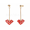 Brass Dangle Stud Earrings X1-EJEW-TA00002-3