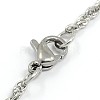 Tarnish Resistant Fashionable 304 Stainless Steel Rope Chain Bracelet Making STAS-A028-B051P-2