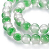 Spray Painted Glass Beads Strands GGLA-S058-001E-01-3