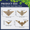 100Pcs 4 Styles Iron Filigree Joiners Sets IFIN-PH0002-18AB-2