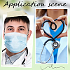 12Pcs 6 Style Alloy Enamel Stethoscope Cat Shape Pendant Decorations HJEW-CP00066-7
