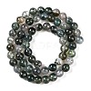 Natural Moss Agate Bead Strands G-J358-01-6mm-4
