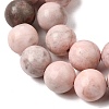 Natural Pink Zebra Jasper Beads Strands G-P231-01-10mm-8