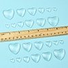 48Pcs 6 Styles Transparent Heart Glass Cabochons GGLA-FS0001-07-5