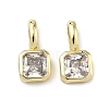 Brass Micro Pave Cubic Zirconia Charms KK-G555-21G-A-2
