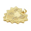 Rack Plating Brass Micro Pave Clear Cubic Zirconia Pendants KK-Z067-05G-2