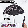 1Pc Bamboo & Silk Folding Fan AJEW-CN0003-91C-2