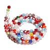 Opaque Solid Color Electroplate Glass Beads Strands EGLA-A039-P4mm-B16-2