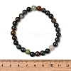 Natural Indian Agate Beaded Stretch Bracelets BJEW-D446-B-46-4