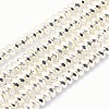 Electroplate Non-magnetic Synthetic Hematite Beads Strands G-L485-06B-S-1