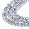 Electroplate Transparent Glass Beads Strands GLAA-H021-01B-FR03-5