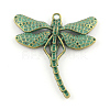 Dragonfly Zinc Alloy Big Pendant Rhinestone Settings X-PALLOY-R065-090-FF-1