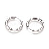 Tarnish Resistant 202 Stainless Steel Huggie Hoop Earrings A-EJEW-F111B-19mm-P-2