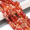 Natural Striped Agate/Banded Agate Beads Strands G-Z060-A01-B19-2