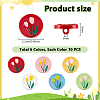 60Pcs 6 Colors 1-Hole Spray Painted ABS Plastic Buttons BUTT-PH0001-65A-2