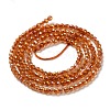 Electroplate Transparent Glass Beads Strands LS-GLAA-H021-01A-FR02-5