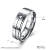 Valentine's Day Gifts Titanium Steel Cubic Zirconia Couple Rings For Men RJEW-BB16438-10-3