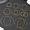 4 Pairs 4 Styles Stainless Steel Hoop Earrings EJEW-YW0001-14G-5