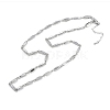 Rack Plating Brass Oval Link Chain Necklaces for Women NJEW-K382-16C-P-1