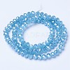 Electroplate Glass Beads Strands X-EGLA-A034-J8mm-A06-2