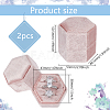 3-Slot Hexagonal Velvet Ring Boxes AJEW-WH0471-26B-2