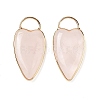 Natural Rose Quartz Pendants G-I393-01G-01-1