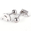 201 Stainless Steel Barbell Cartilage Earrings EJEW-R147-42-3