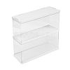 2-Tier Rectangle Transparent Acrylic Minifigures Display Case ODIS-WH0099-08B-1