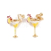 Brass Enamel Pendants KK-B157-20G-01-1