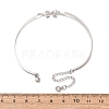 Bowknot 304 Stainless Steel & Rhinestone Cuff Bangles for Women BJEW-Z176-02P-5