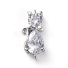 Brass Micro Pave Cubic Zirconia Kitten Links Connectors X-ZIRC-G157-50P-1