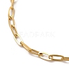 Ion Plating(IP) 304 Stainless Steel Paperclip Chain Bracelet for Women X-BJEW-G667-05G-2