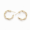 Semicircular Brass Stud Earrings KK-Q762-016G-NF-2