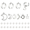 Unicraftale DIY Charms Cuff Ring Making Kit DIY-UN0004-86-1