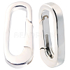 2Pcs 925 Sterling Silver Spring Gate Rings AJEW-BBC0002-58-1