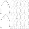40Pcs 304 Stainless Steel Earring Hooks STAS-SP0001-40P-1